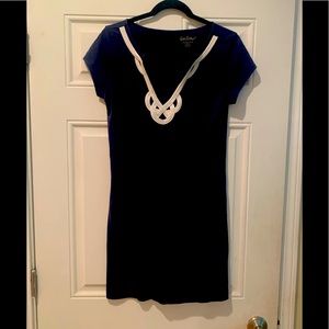 Lily Pulitzer Navy and White Dress Size M